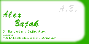 alex bajak business card