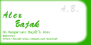 alex bajak business card